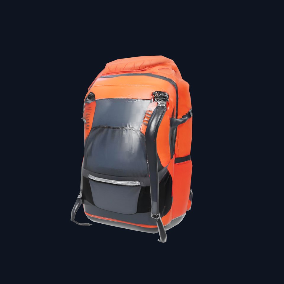 Bright Orange Backpack model pack